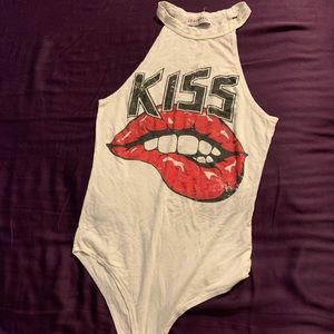 Vintage inspired kiss bodysuit